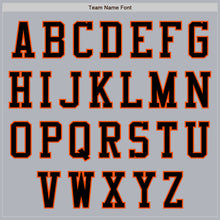 Load image into Gallery viewer, Custom Gray Black-Orange Authentic Baseball Jersey
