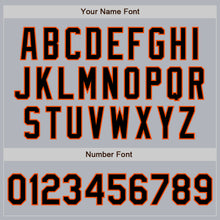Load image into Gallery viewer, Custom Gray Black-Orange Authentic Baseball Jersey
