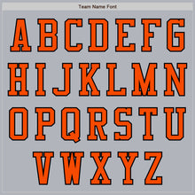 Load image into Gallery viewer, Custom Gray Orange-Black Authentic Baseball Jersey
