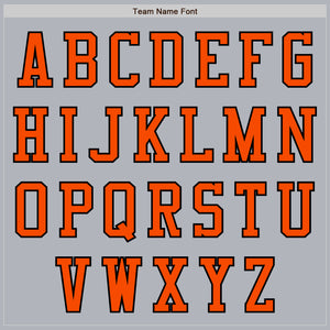 Custom Gray Orange-Black Authentic Baseball Jersey