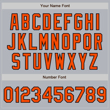 Load image into Gallery viewer, Custom Gray Orange-Black Authentic Baseball Jersey
