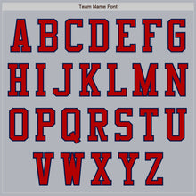 Load image into Gallery viewer, Custom Gray Red-Navy Authentic Baseball Jersey
