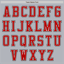 Load image into Gallery viewer, Custom Gray Red-Black Authentic Baseball Jersey
