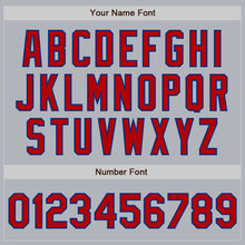 Load image into Gallery viewer, Custom Gray Red-Royal Authentic Baseball Jersey
