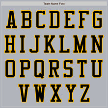 Load image into Gallery viewer, Custom Gray Black-Gold Authentic Baseball Jersey
