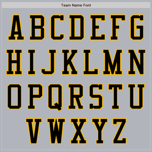 Custom Gray Black-Gold Authentic Baseball Jersey