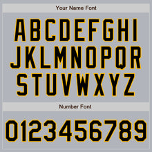 Load image into Gallery viewer, Custom Gray Black-Gold Authentic Baseball Jersey
