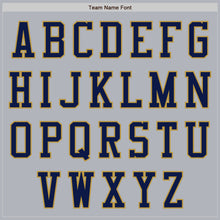 Load image into Gallery viewer, Custom Gray Navy-Old Gold Authentic Baseball Jersey
