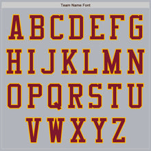 Load image into Gallery viewer, Custom Gray Crimson-Gold Authentic Baseball Jersey
