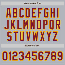 Load image into Gallery viewer, Custom Gray Crimson-Gold Authentic Baseball Jersey

