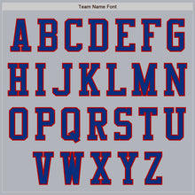 Load image into Gallery viewer, Custom Gray Royal-Red Authentic Baseball Jersey
