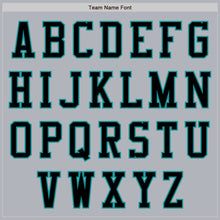 Load image into Gallery viewer, Custom Gray Black-Teal Authentic Baseball Jersey
