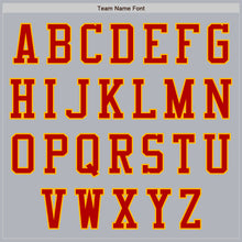 Load image into Gallery viewer, Custom Gray Red-Gold Authentic Baseball Jersey
