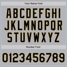 Load image into Gallery viewer, Custom Gray Black-Old Gold Authentic Baseball Jersey
