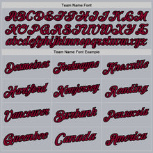 Load image into Gallery viewer, Custom Gray Maroon-Black Authentic Throwback Basketball Jersey

