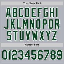 Load image into Gallery viewer, Custom Gray Green-White Authentic Throwback Basketball Jersey

