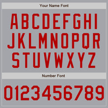 Load image into Gallery viewer, Custom Gray Red Authentic Baseball Jersey
