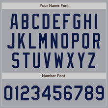 Load image into Gallery viewer, Custom Gray Navy Authentic Baseball Jersey
