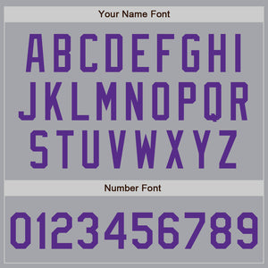 Custom Gray Purple Authentic Baseball Jersey
