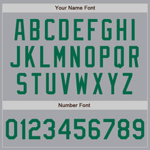 Load image into Gallery viewer, Custom Gray Kelly Green Authentic Baseball Jersey
