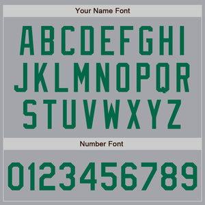 Custom Gray Kelly Green Authentic Baseball Jersey