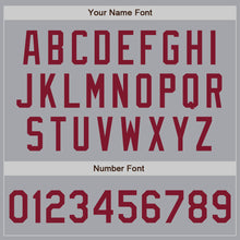 Load image into Gallery viewer, Custom Gray Crimson Authentic Baseball Jersey
