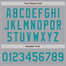 Load image into Gallery viewer, Custom Gray Teal Authentic Baseball Jersey
