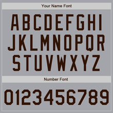 Load image into Gallery viewer, Custom Gray Brown Authentic Baseball Jersey
