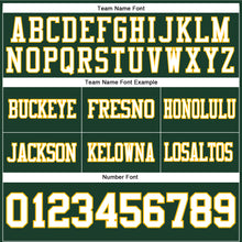 Load image into Gallery viewer, Custom Green White-Gold Authentic Football Jersey
