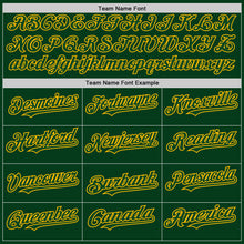 Load image into Gallery viewer, Custom Green Gold Mesh Authentic Throwback Baseball Jersey
