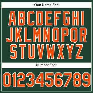 Custom Stitched Green Orange-White Sports Pullover Sweatshirt Hoodie