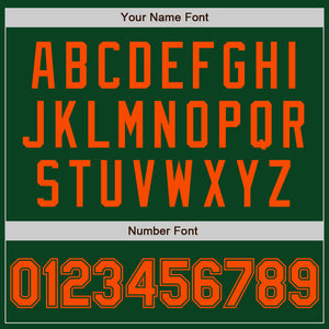 Custom Green Orange Authentic Baseball Jersey