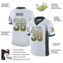 Load image into Gallery viewer, Custom White Green-Gold Drift Fashion Football Jersey
