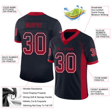 Load image into Gallery viewer, Custom Navy Red-White Drift Fashion Football Jersey
