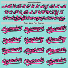Load image into Gallery viewer, Custom Ice Blue Pink-Black Authentic Baseball Jersey
