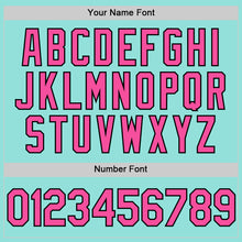 Load image into Gallery viewer, Custom Ice Blue Pink-Black Authentic Baseball Jersey
