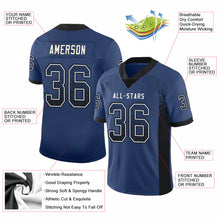 Load image into Gallery viewer, Custom Royal Black-White Drift Fashion Football Jersey
