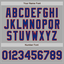 Load image into Gallery viewer, Custom Gray Royal-Red Bomber Full-Snap Varsity Letterman Two Tone Jacket
