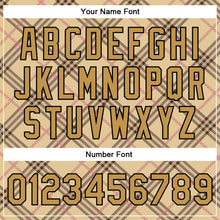 Load image into Gallery viewer, Custom City Cream Old Gold Black-Light Pink Check Board 3D Pattern Design Bomber Full-Snap Varsity Letterman Jacket

