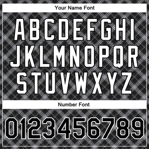 Custom Black White Check Board 3D Pattern Design Bomber Full-Snap Varsity Letterman Jacket