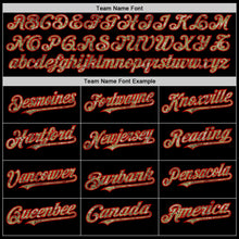 Load image into Gallery viewer, Custom Black Camo-Red Bomber Full-Snap Varsity Letterman Hoodie Jacket
