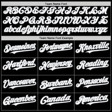 Load image into Gallery viewer, Custom Black White-Gray Bomber Full-Snap Varsity Letterman Hoodie Jacket
