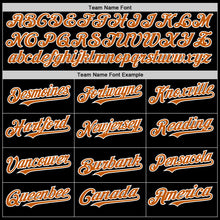 Load image into Gallery viewer, Custom Black Texas Orange-White Bomber Full-Snap Varsity Letterman Two Tone Hoodie Jacket
