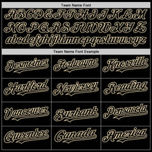 Load image into Gallery viewer, Custom Black Cream Bomber Full-Snap Varsity Letterman Two Tone Hoodie Jacket
