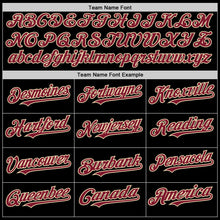 Load image into Gallery viewer, Custom Black Crimson Cream-City Cream Bomber Full-Snap Varsity Letterman Two Tone Hoodie Jacket
