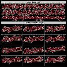 Load image into Gallery viewer, Custom Black Crimson-City Cream Bomber Full-Snap Varsity Letterman Two Tone Hoodie Jacket
