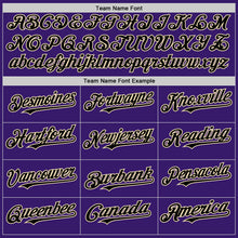 Load image into Gallery viewer, Custom Purple Black-Cream Bomber Full-Snap Varsity Letterman Two Tone Hoodie Jacket
