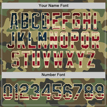 Load image into Gallery viewer, Custom Camo Vintage USA Flag Cream-Black 3D Bomber Full-Snap Varsity Letterman Salute To Service Hoodie Jacket
