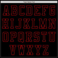Load image into Gallery viewer, Custom Black Red Bomber Varsity Letterman Zipper Jacket
