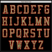 Load image into Gallery viewer, Custom Black Camo-Red Bomber Varsity Letterman Zipper Jacket
